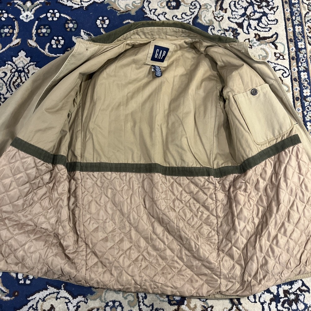 Vintage GAP Chore Barn Jacket Mens Med Brown Insulated Quilted Y2K - Picture 8 of 9